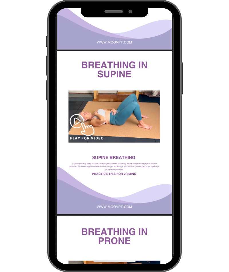 a screenshot of a guide for belly breathing exercises to reduce stress and anxiety