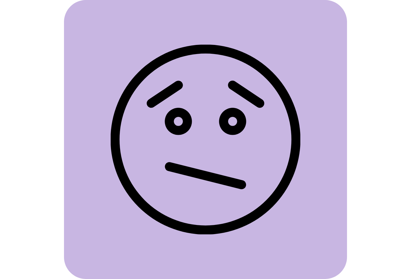 an anxious looking icon referencing perimenopause symptoms