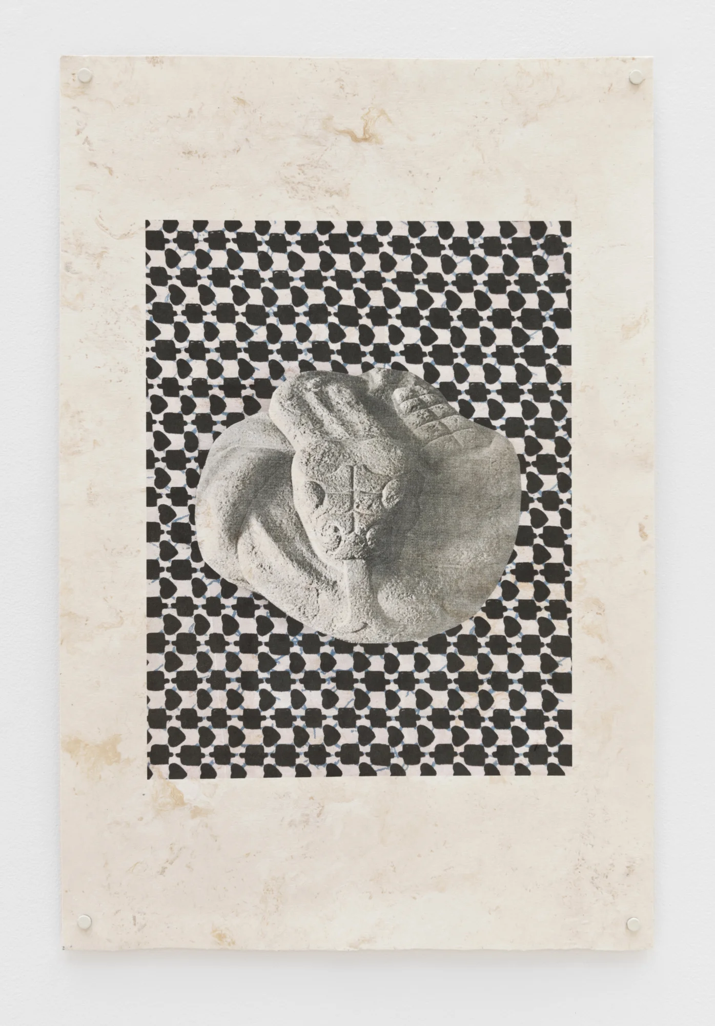   Āmatl 1 , 2019 Pigment Inkjet Print from photo collage on Amate paper 58x39 cm 