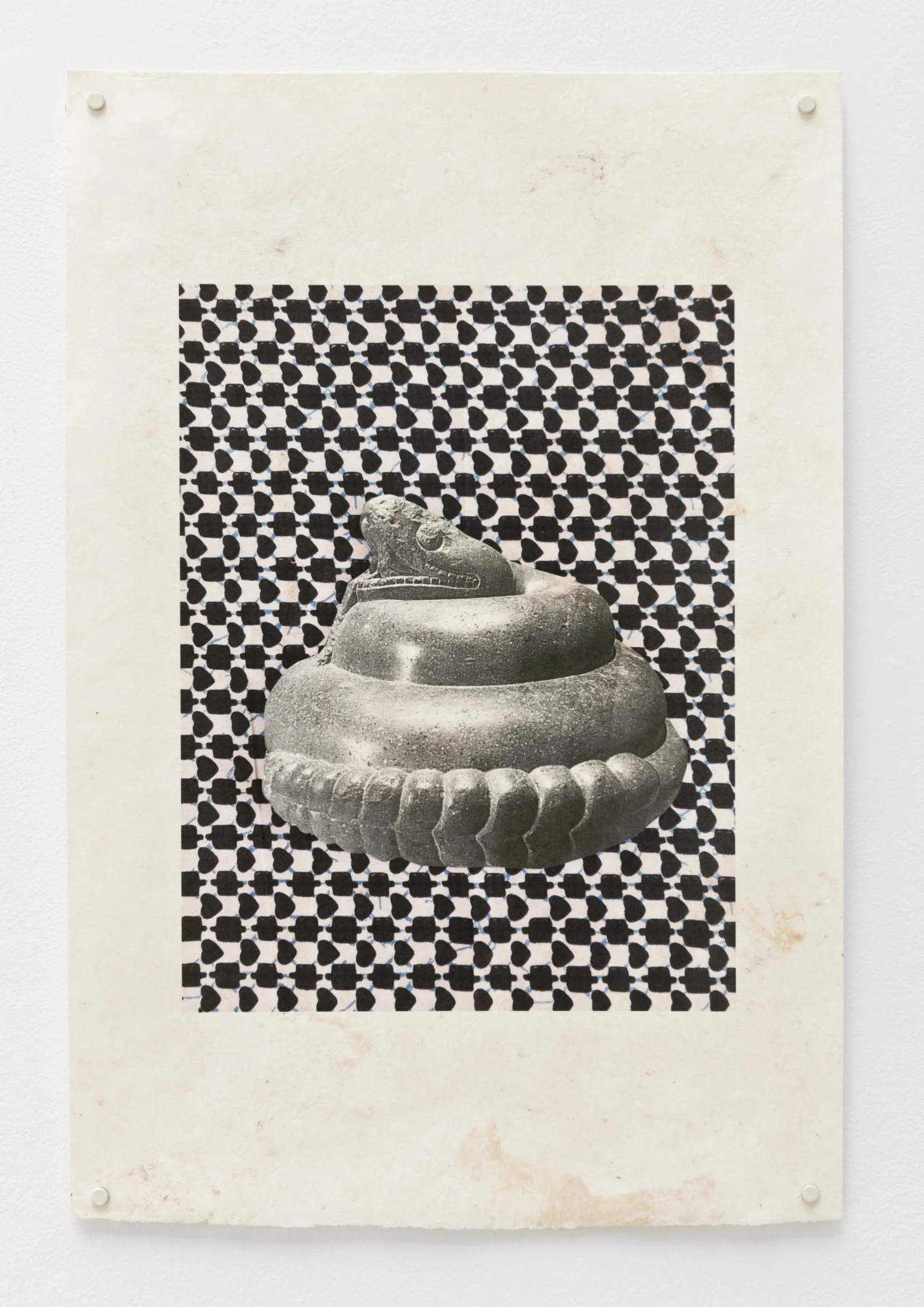   Āmatl 4 , 2019 Pigment Inkjet Print from photo collage on Amate paper 58x39 cm 