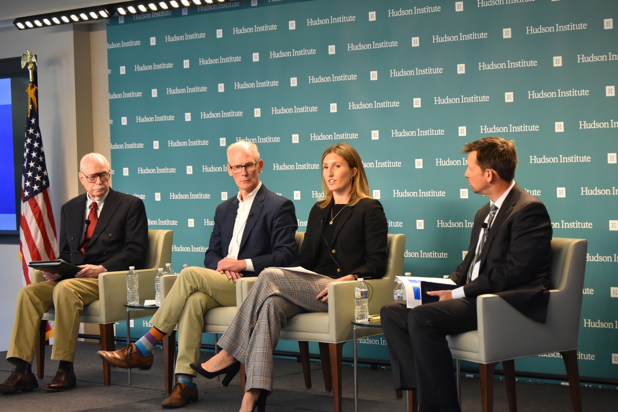 (From left to right: Jeremiah Norris, Kevin Walker, Amiee Aloi, and Jeffrey Hamilton. The second panel’s discussion revolved around specific health care policies and models.) 