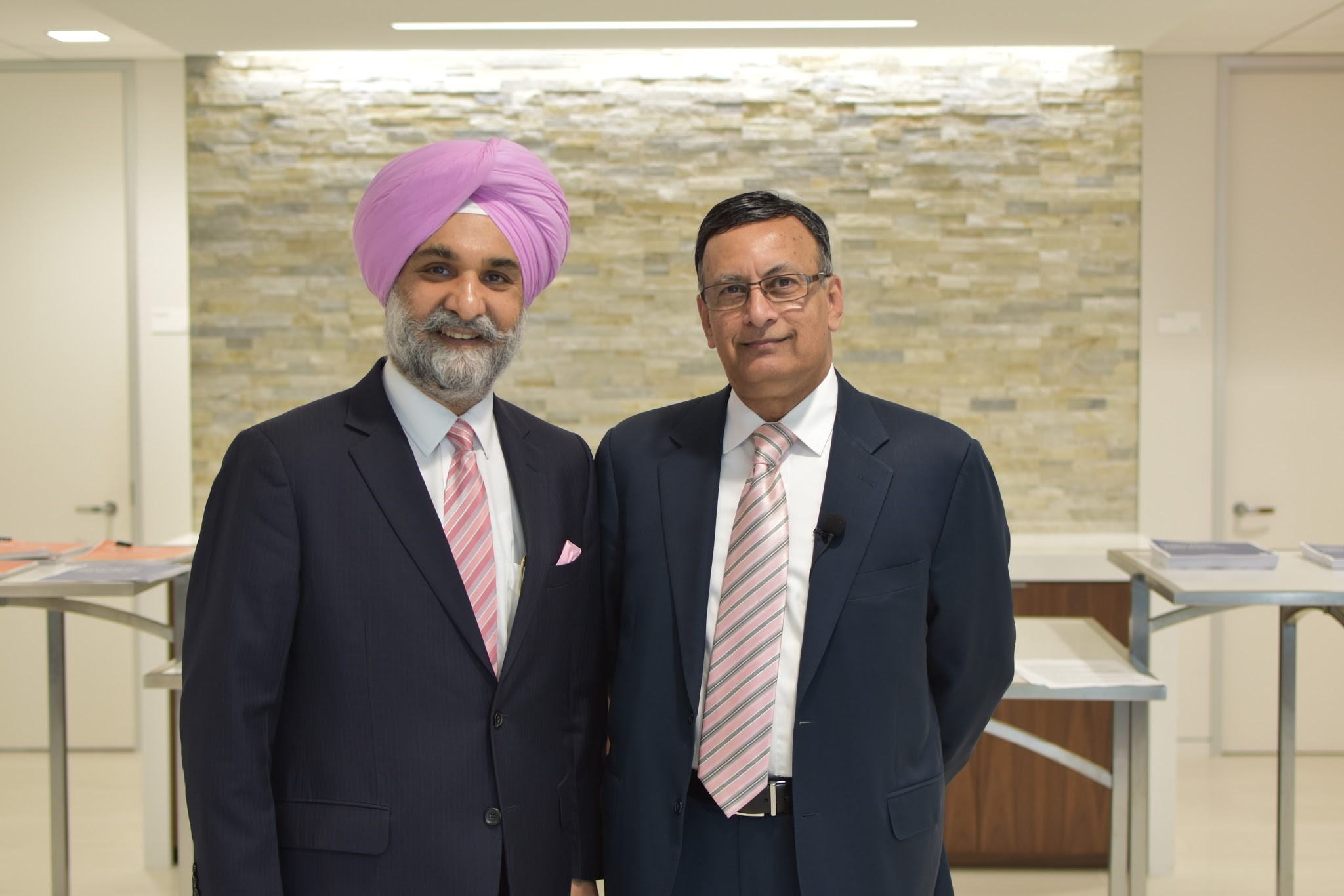 (Ambassador Taranjit Sandhu with Ambassador Husain Haqqani. The event ended with Amb. Sandhu delivering closing remarks on the importance of Indo-US cooperation in healthcare and innovation.)