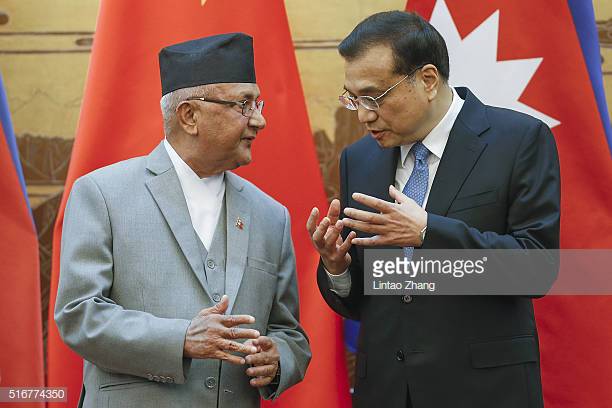 Nepal Prime Minister Khadga Prasad Oli on a visit to China Photo by Lintao Zhang/Getty Images News / Getty Images