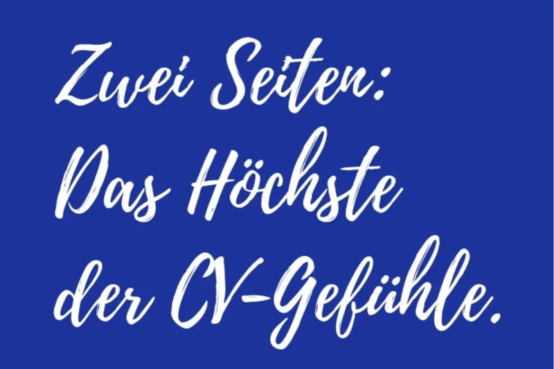 Lebenslauf: Wie Sie es auch als 40+ auf maximal zwei Seiten schaffen