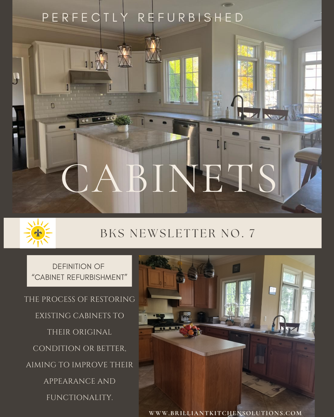 Newsletter #7 Perfectly Refurbished Cabinets - Brilliant Kitchen Solutions Buffalo, NY