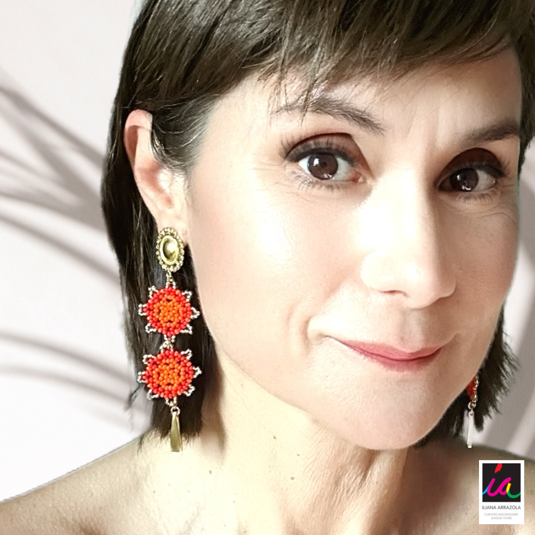 WATERFALL BLOSSOM 2 FLOWERS EARRINGS