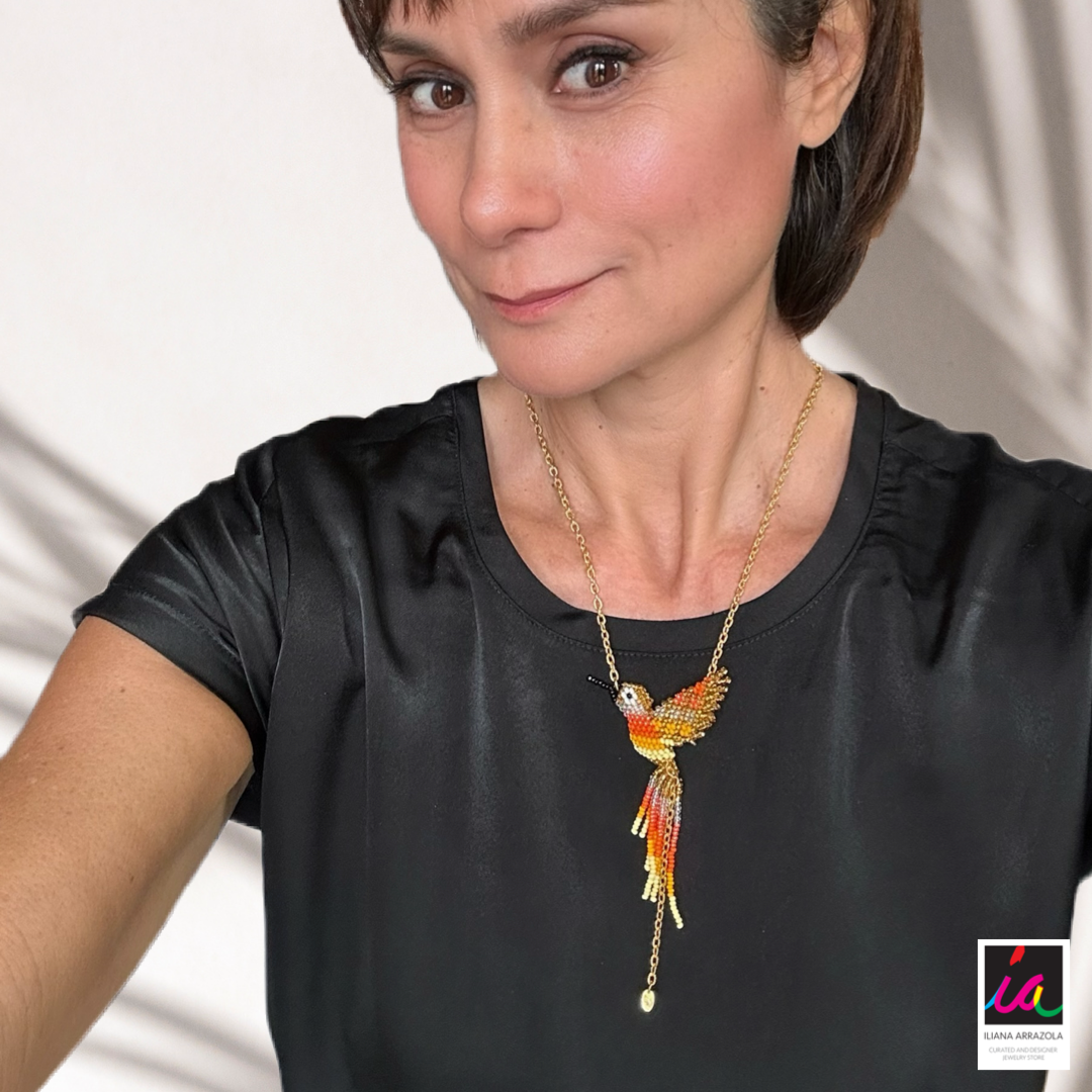 CHARM HUMMINGBIRD NECKLACE — The Values of Handmade Tradition