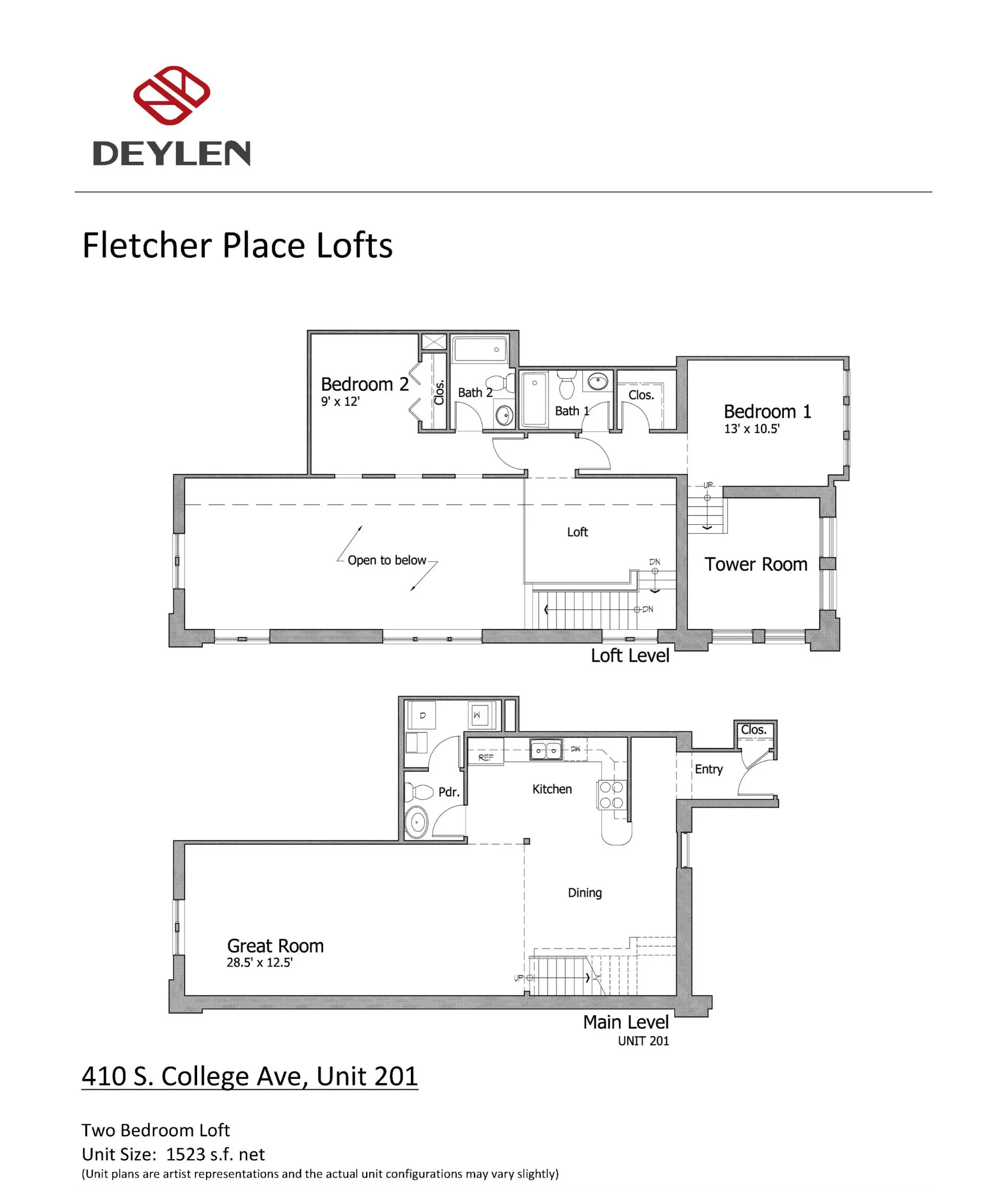 Fletcher Place Lofts Floor Plans — Deylen Realty