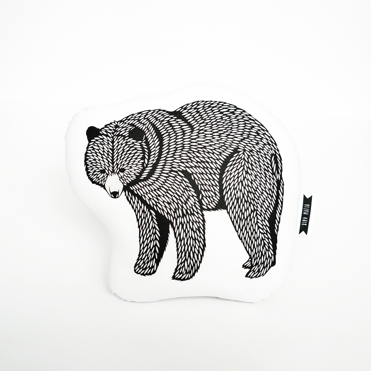Classic black bear pillow