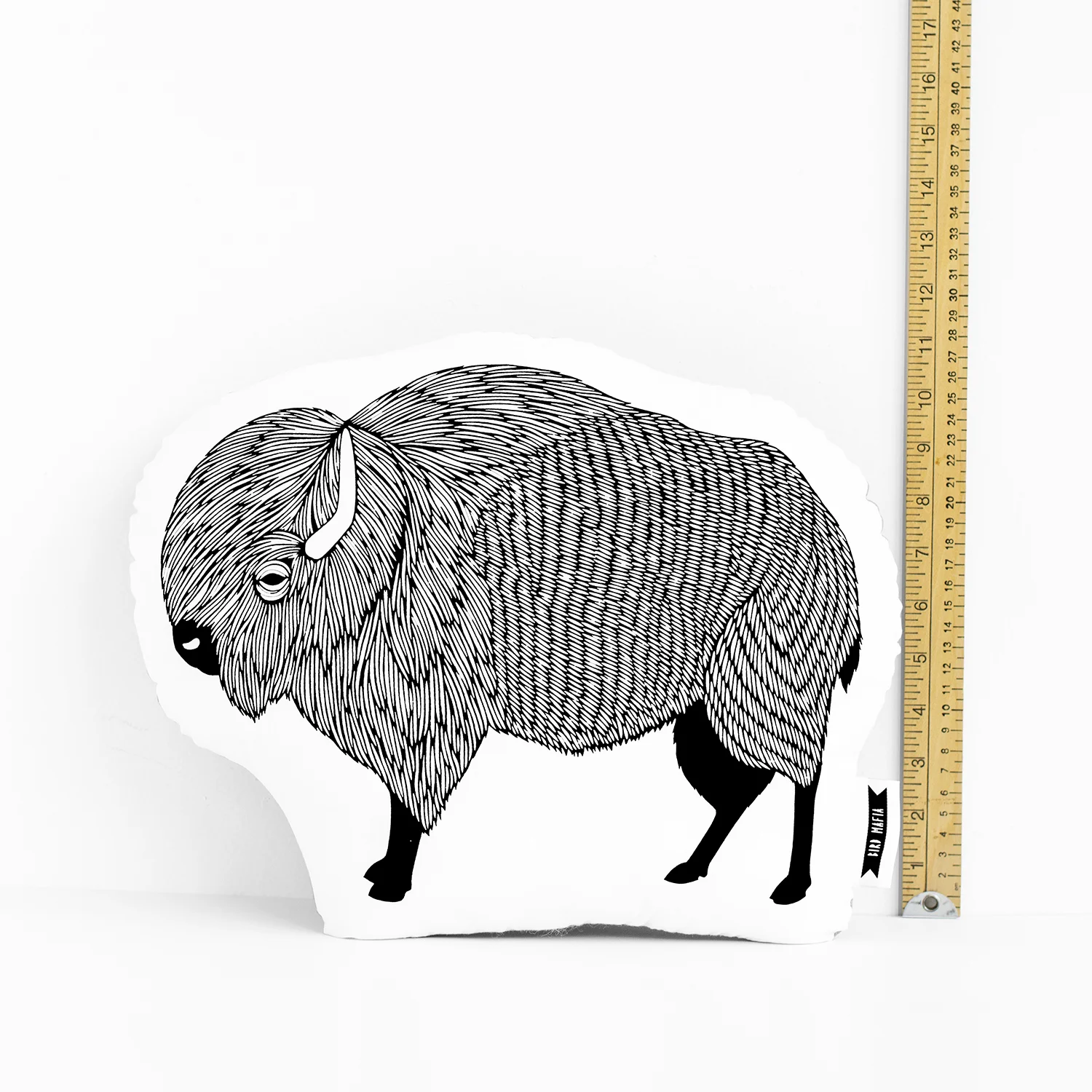 Bison plush height measurement
