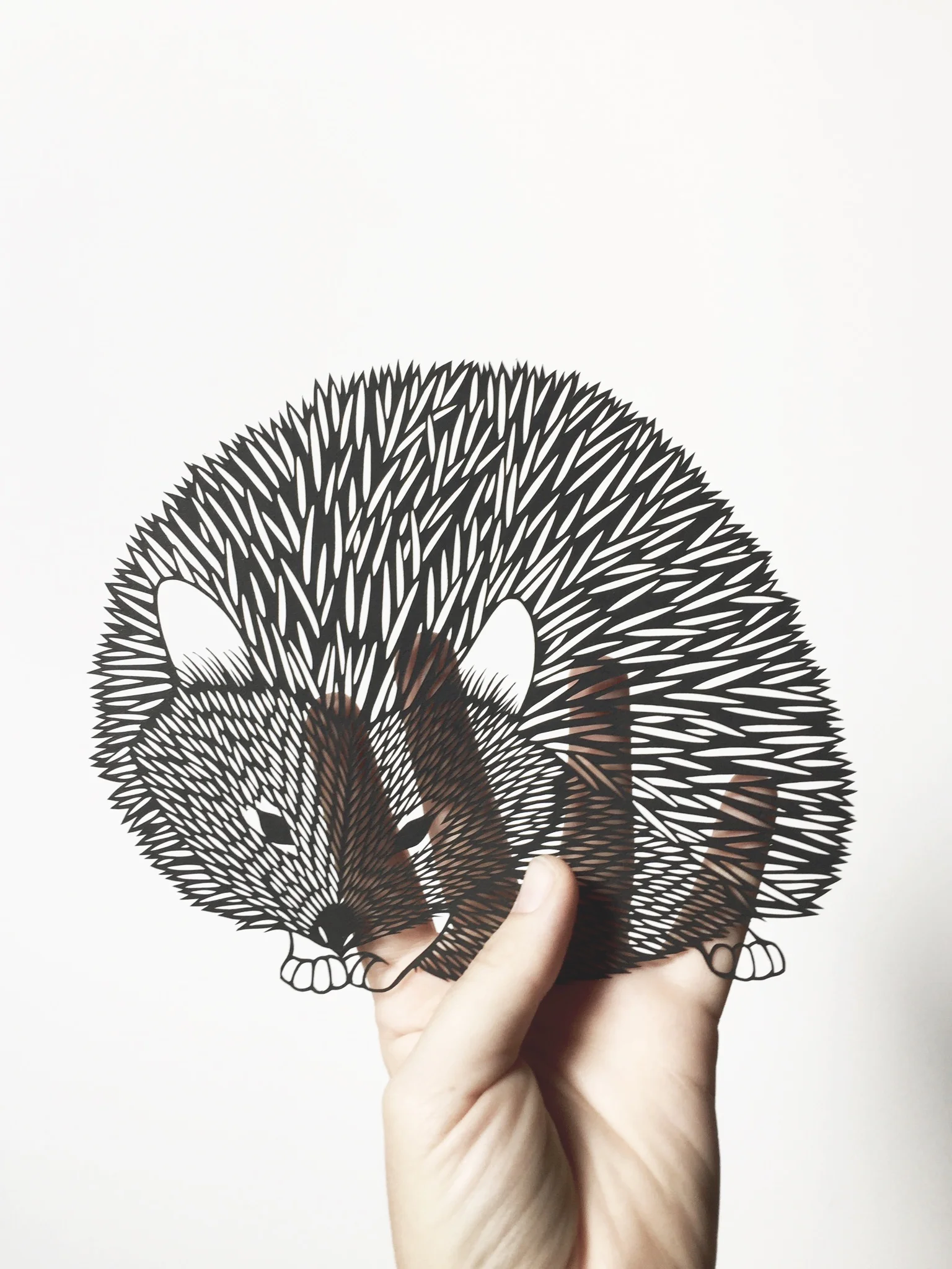 Hedgehog paper cut