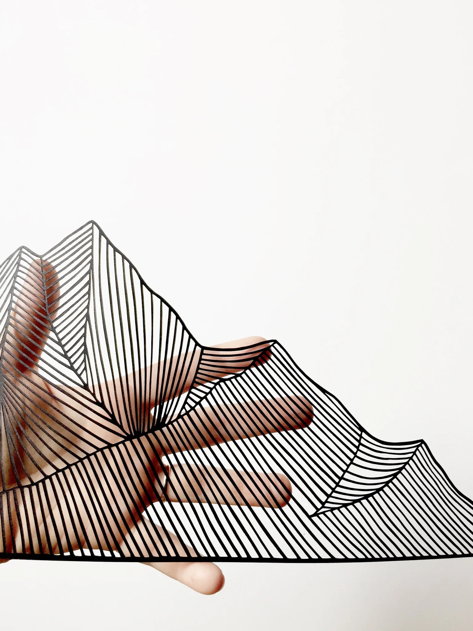 Mountain paper cut