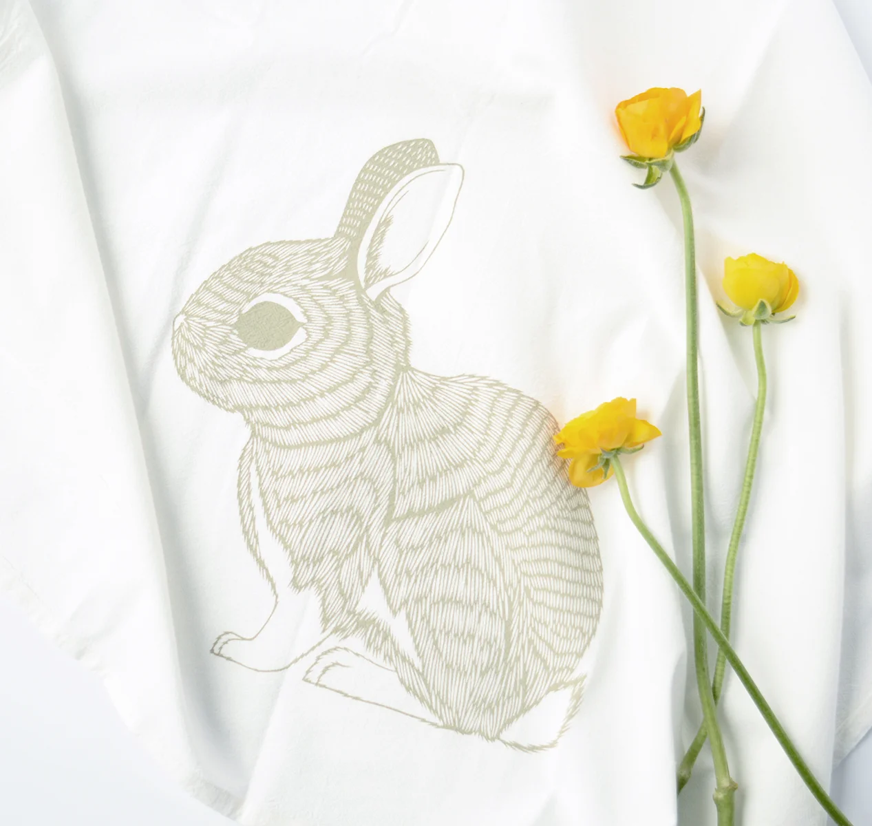 Bunny flour sack towel  CLEARANCE
