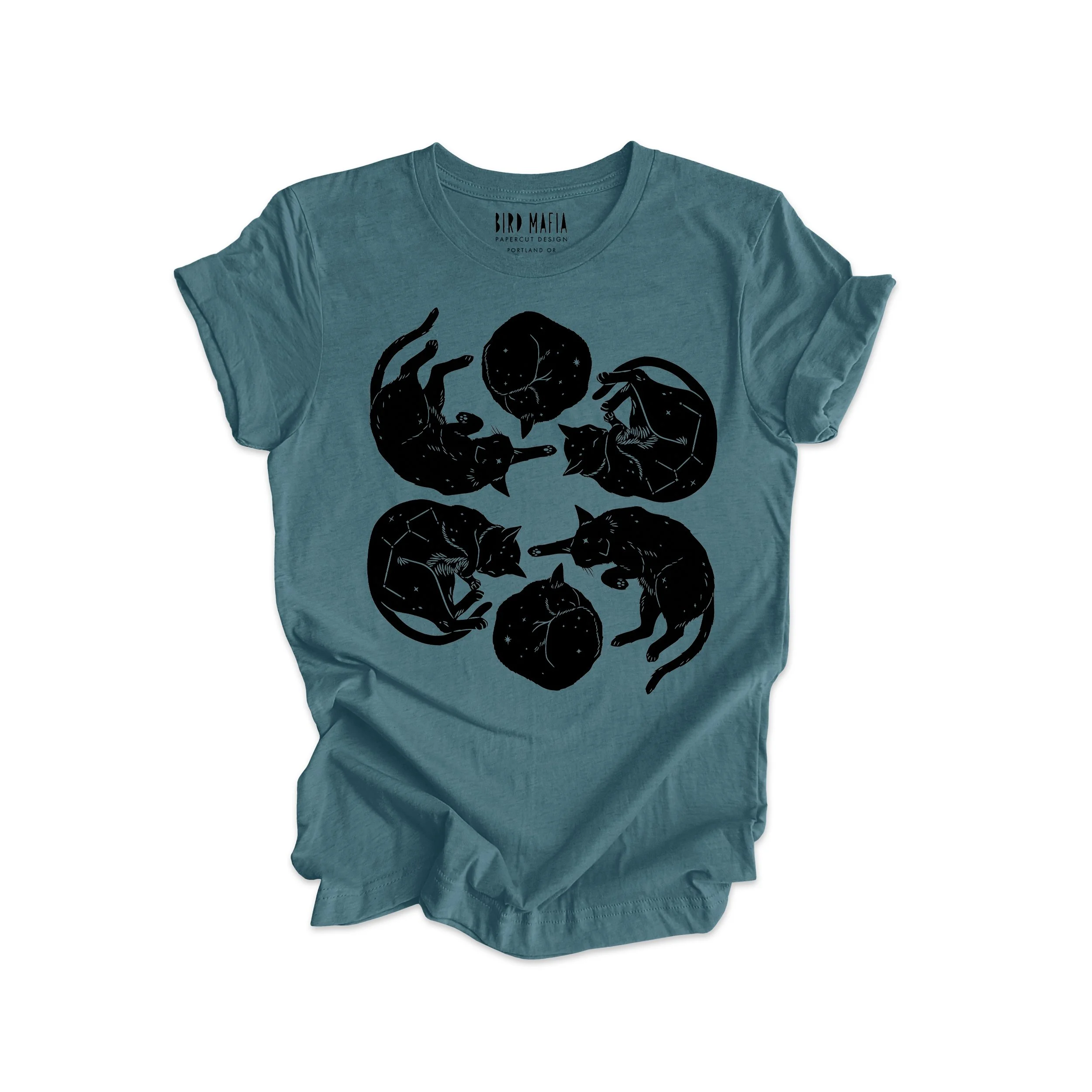 night cats tshirt HEATHER DEEP TEAL.jpg