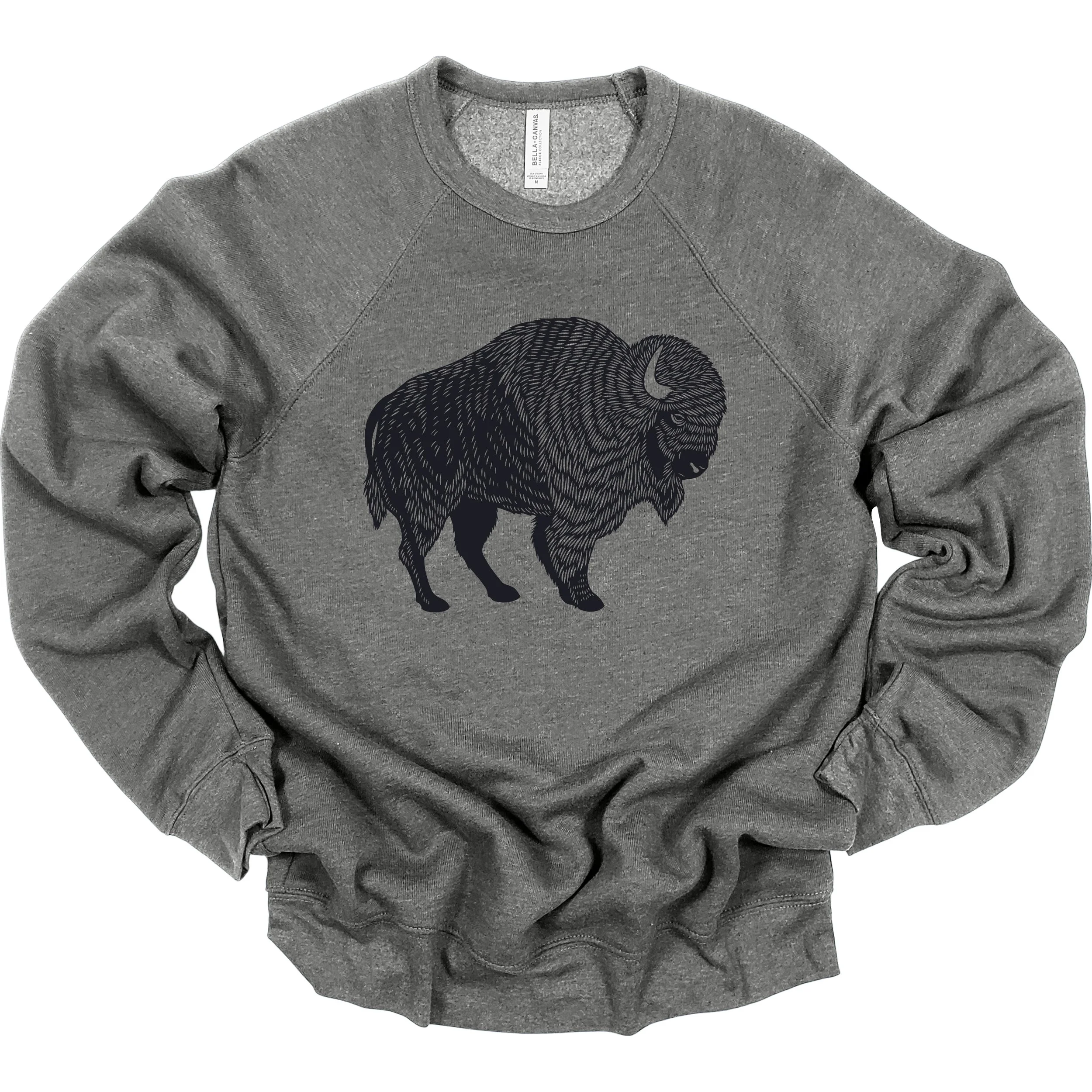 Bison crew sweatshirt DEEP HEATHER.jpg