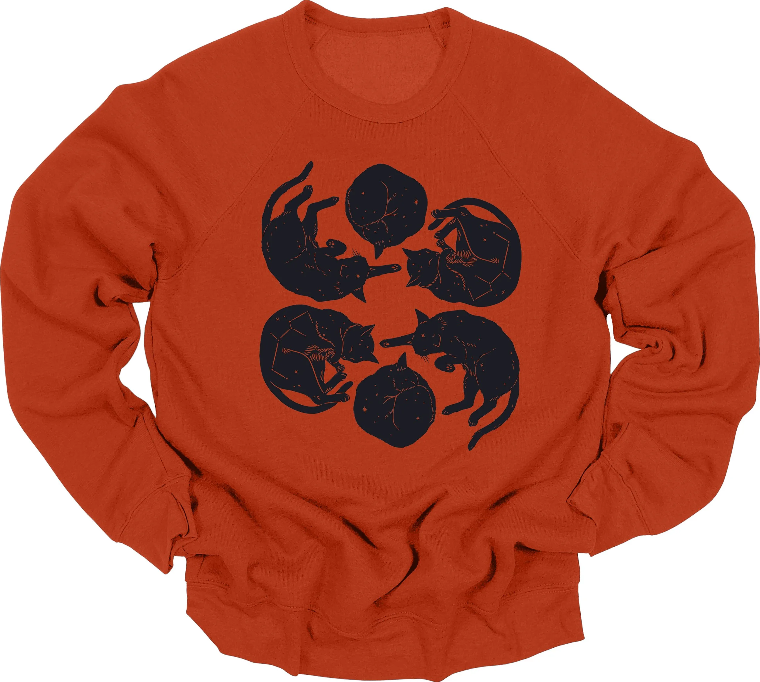 night cats crewneck sweashirt BRICK.jpg