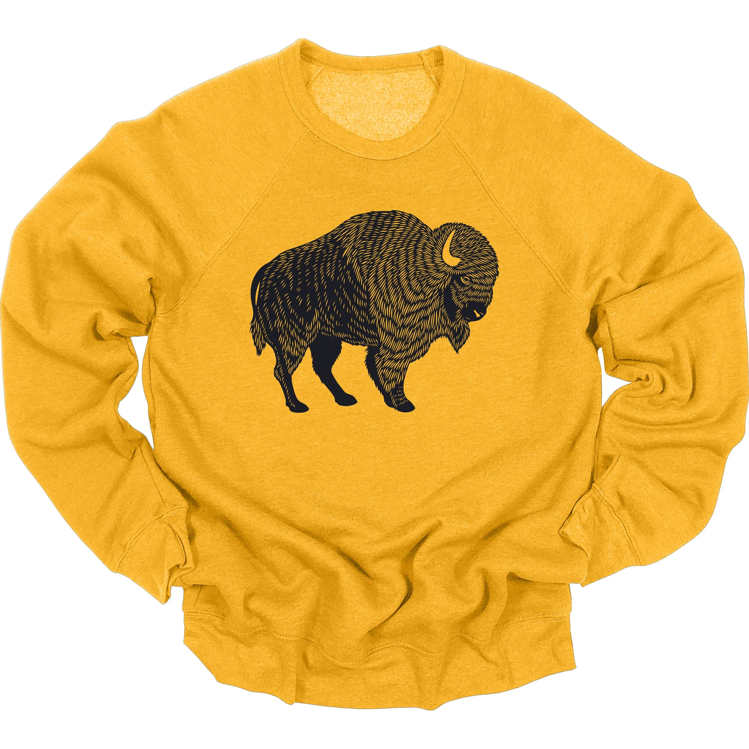 bison crew sweatshirt HEATHER MUSTARD.jpg