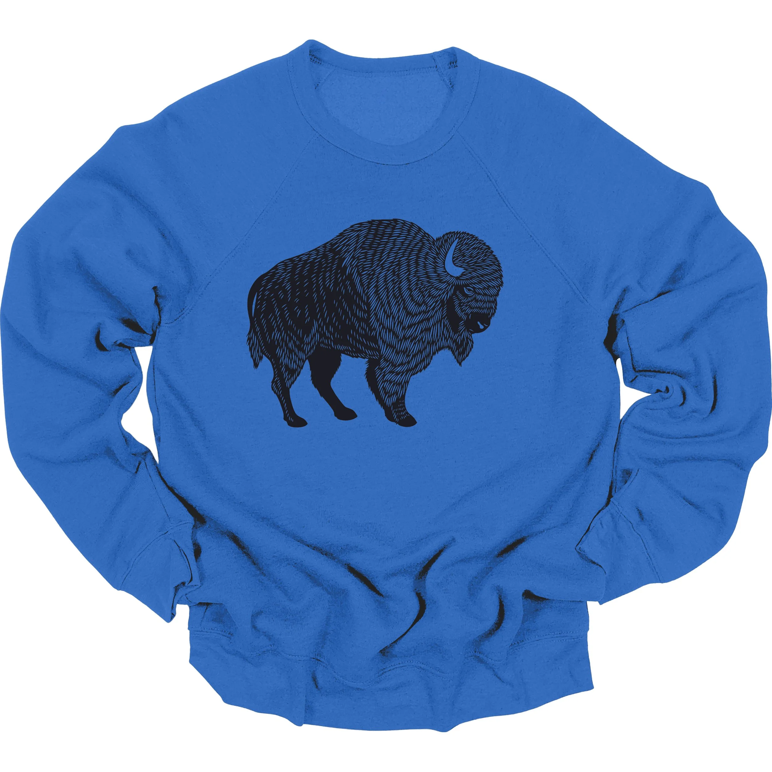 Bison crew sweatshirt TRUE ROYAL.jpg