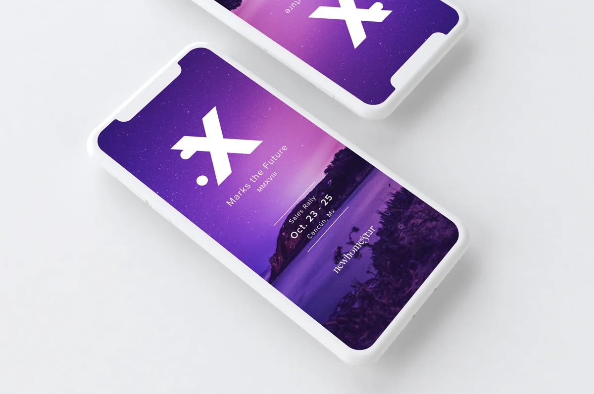  Splash page design for the event app. We used a third party vendor for the app mechanics and structure, however we were allowed to provide designs for the splash page, banners and icons.  