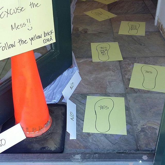 Remodeling our office during the week rents are due isn't ideal. But don't worry, we can still take your money! π Just follow the yellow brick road to the wizard.