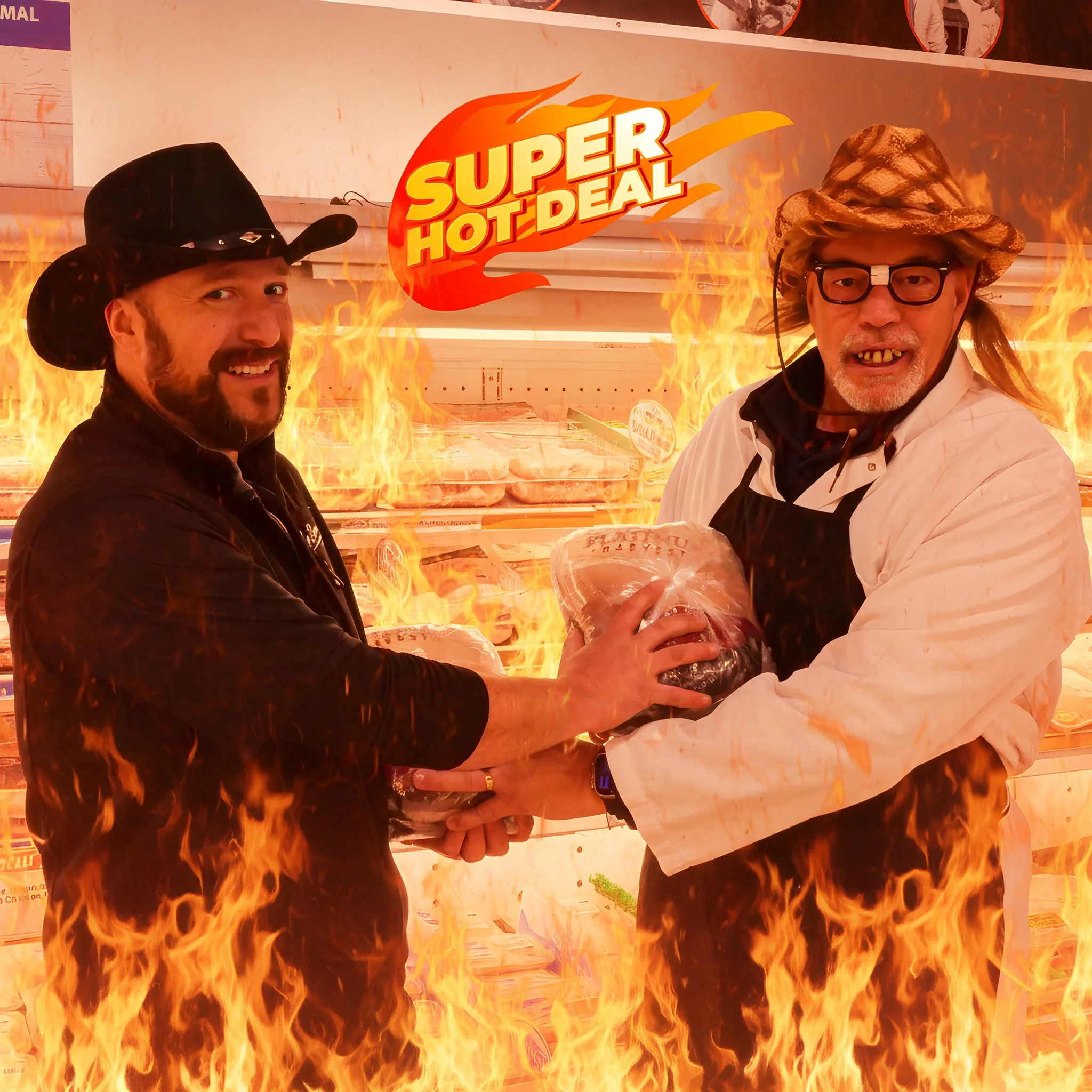 Lee and Bucky got into a bit of a tussle over this week's Super Hot Deal... 

They settled on just $15 each for our 10lb Bag of Boneless Skinless Chicken Breast! This is the best price we've had on chicken since pre-pandemic, you do NOT want to pass 