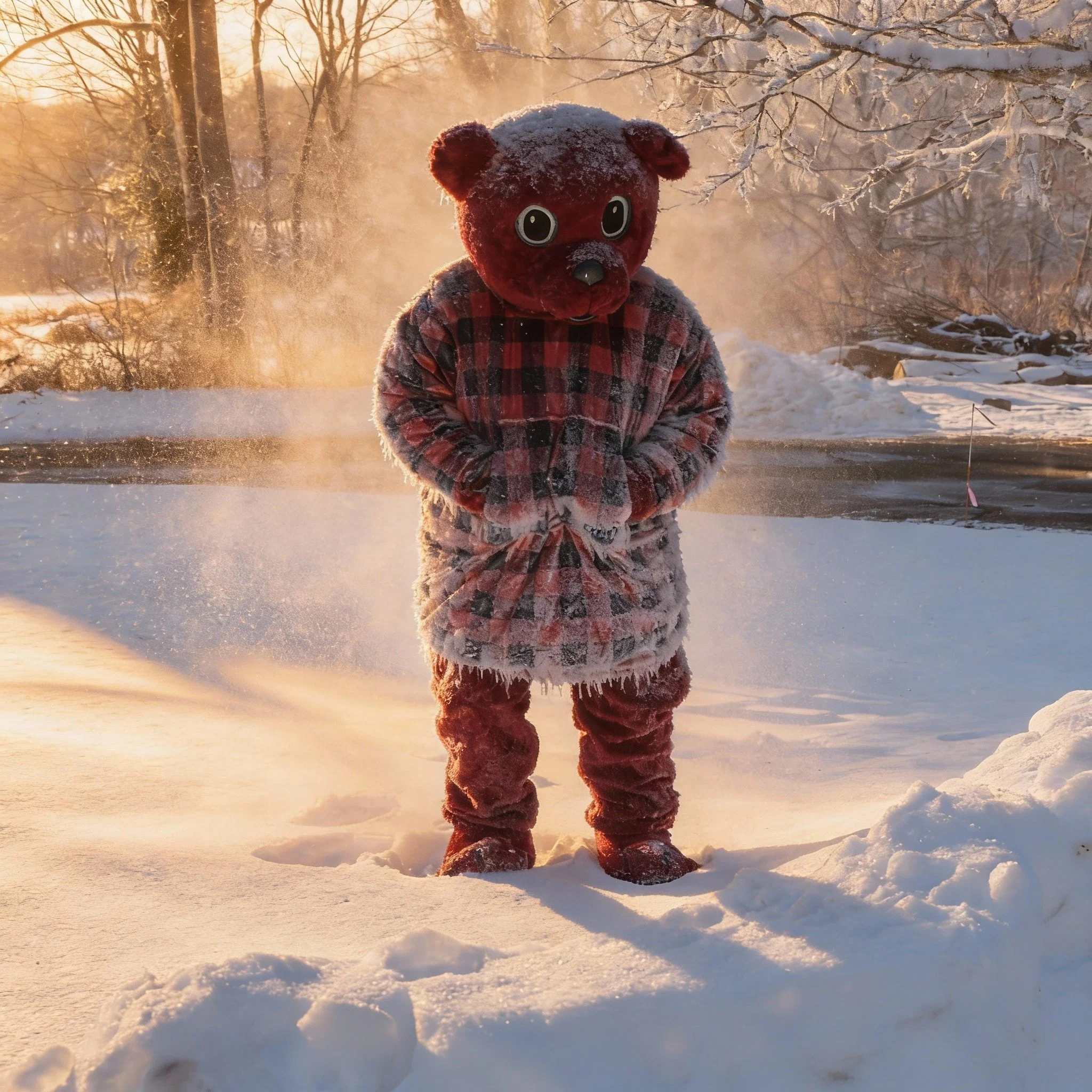 LaBear saw his shadow this morning... 6 more weeks of winter. 😢