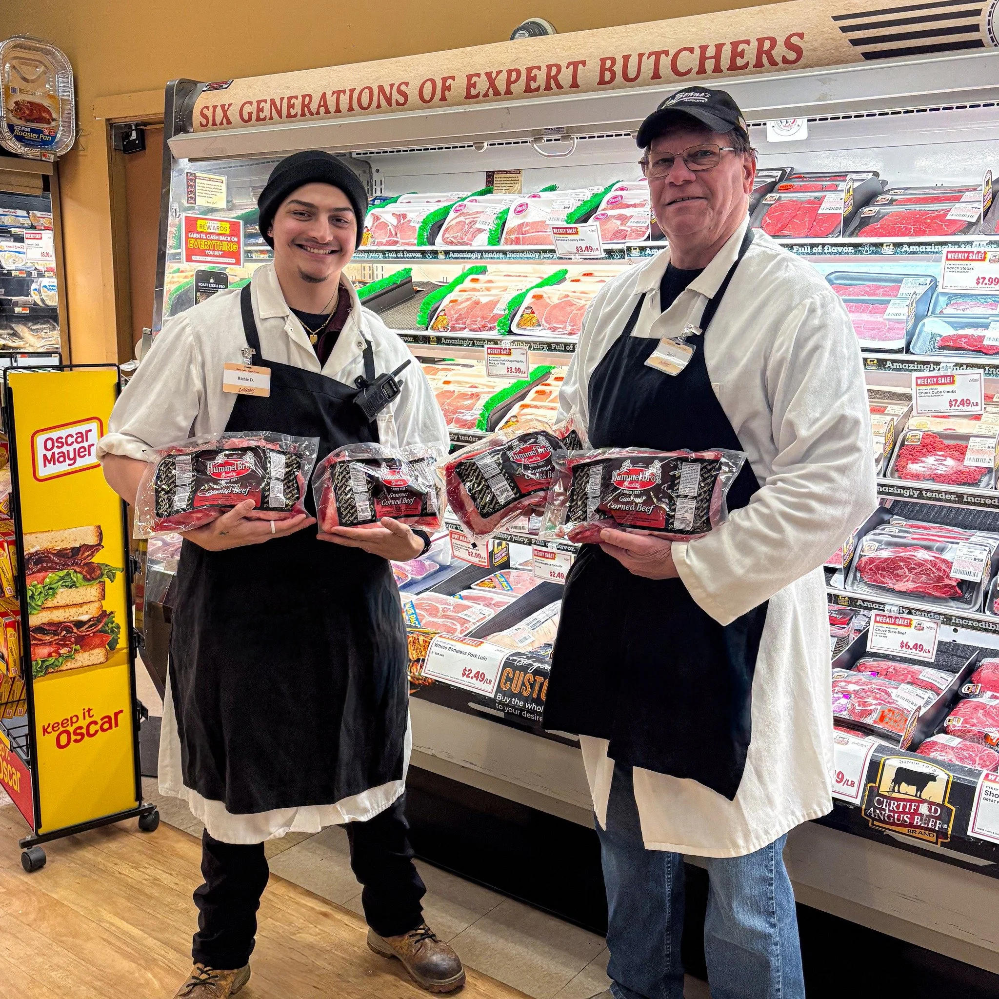 Hummel Bros. Corned Beef Brisket is HERE starting tomorrow you can snag it for just $7.99/lb!

They make the best corned beef in the world, which is why it's exactly what our catering department uses for our Corned Beef Dinners. Reservations are open