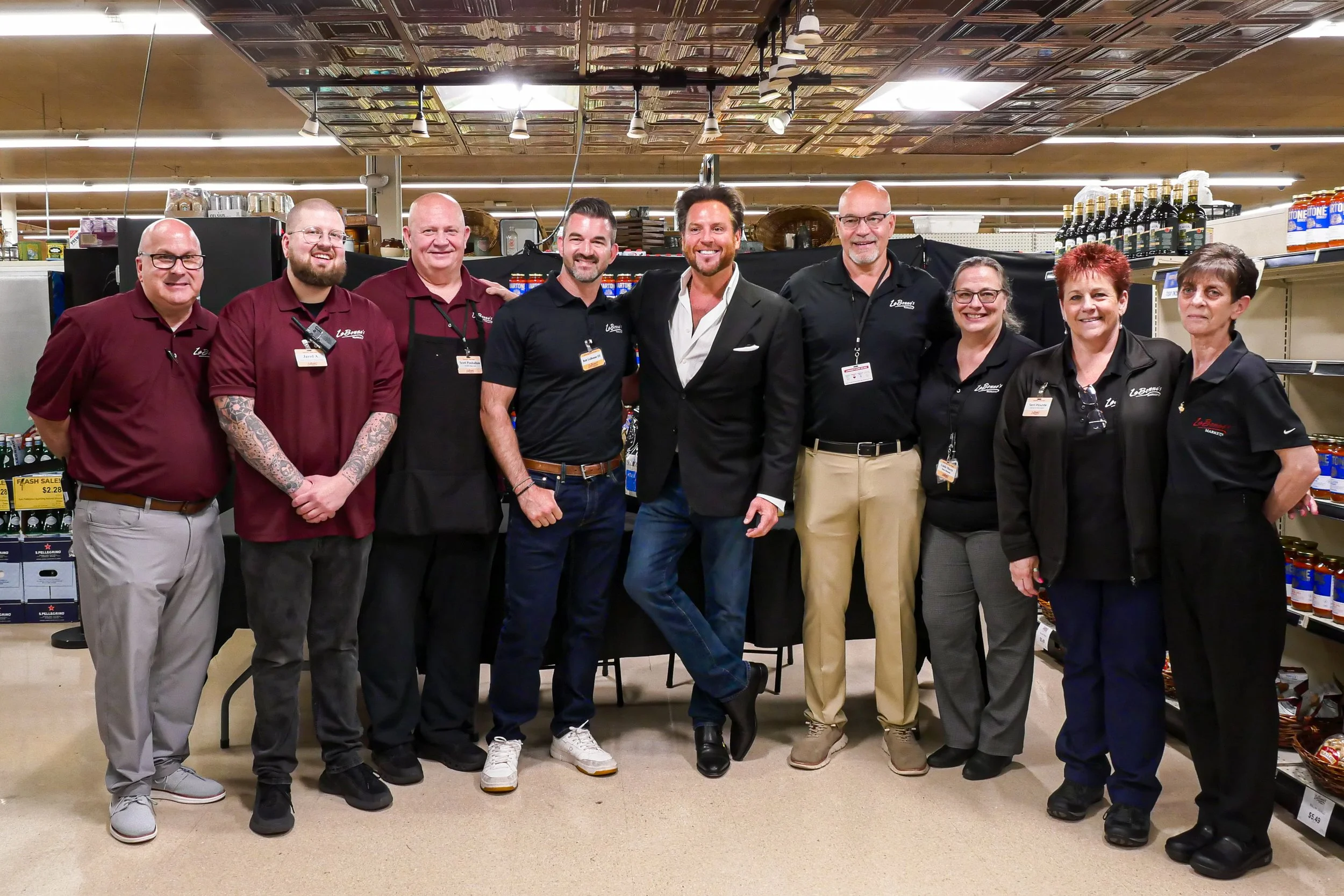 Scott Conant with LaBonne's team