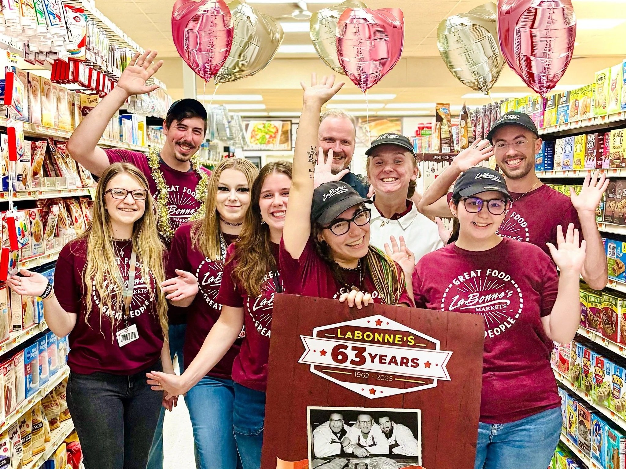 Prospect employees standing in an aisle
