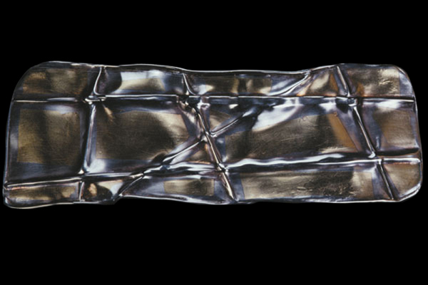   Belt Buckle  , 1987, sterling silver and 24k gold overlay, 1x8x3 inches  