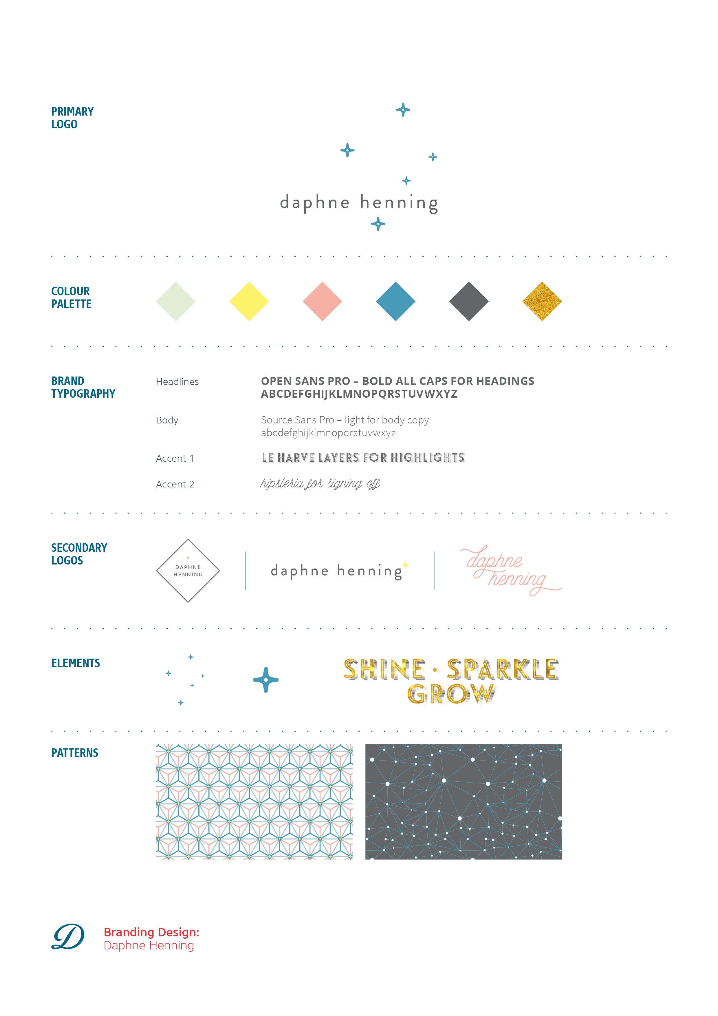 Daphne Henning transformative life coach logo design and branding by Ditto Creative brand stylists Kent