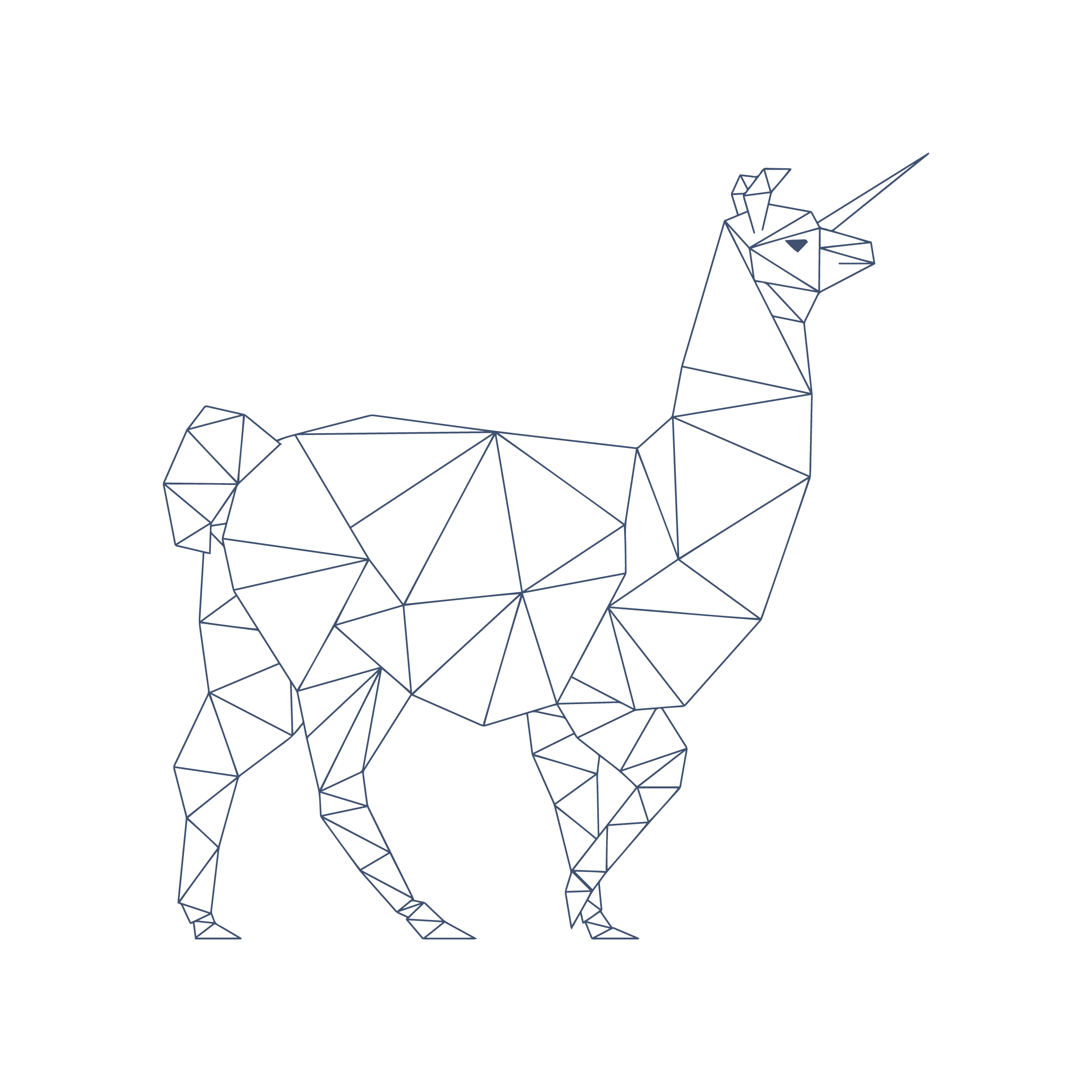 geometric Llamacorn illustration for Marianne Chua Photography by Ditto Creative branding agency