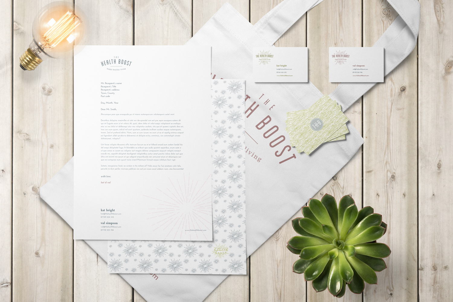 The Health Boost, health and lifestyle blog, logo design, branding and brand styling by Ditto Creative, branding agency Kent