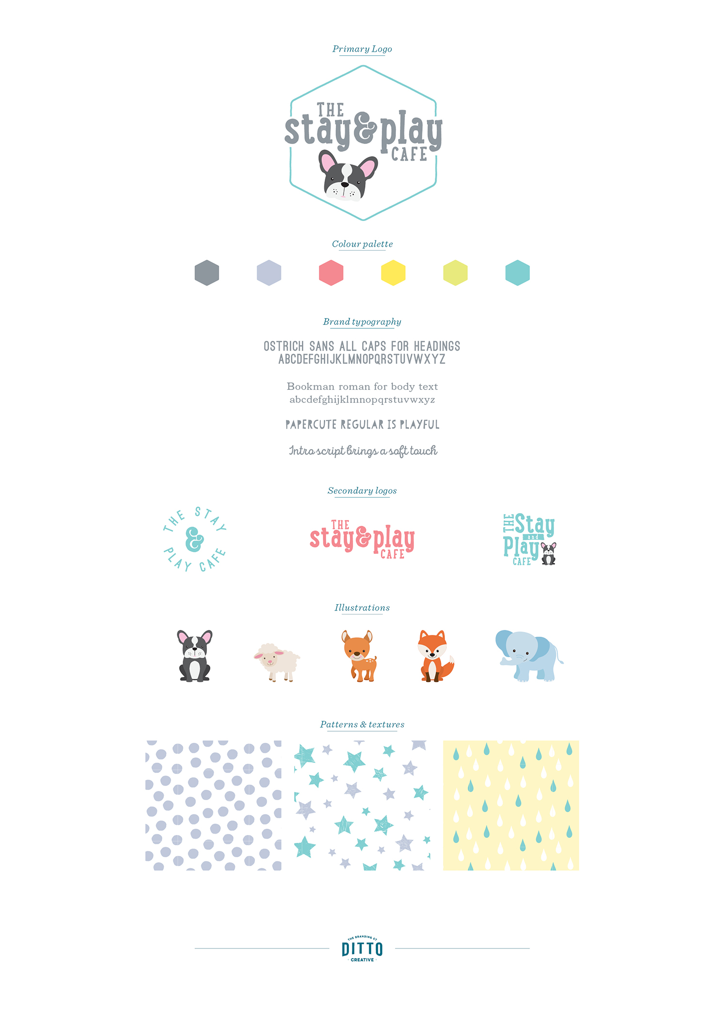 The Stay and Play Cafe, Sevenoaks soft play centre, logo design and branding by Ditto creative, boutique branding agency in Kent
