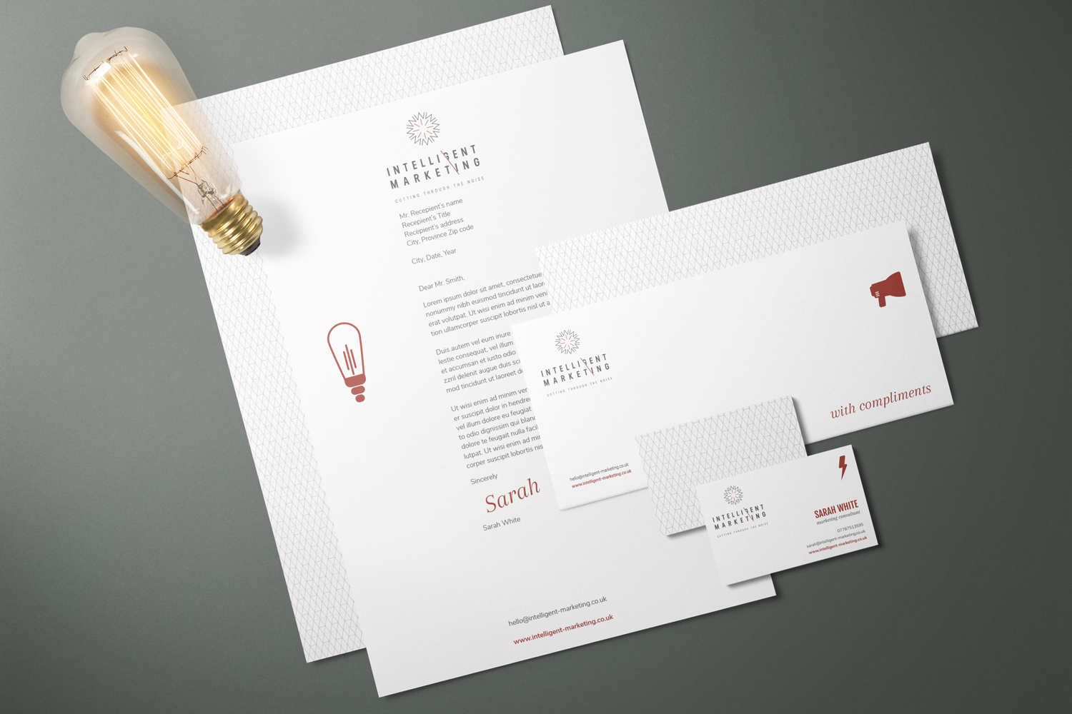Intelligent Marketing logo, London marketing agency, logo design and brand identity by Ditto Creative, boutique branding agency and brand stylists, Kent