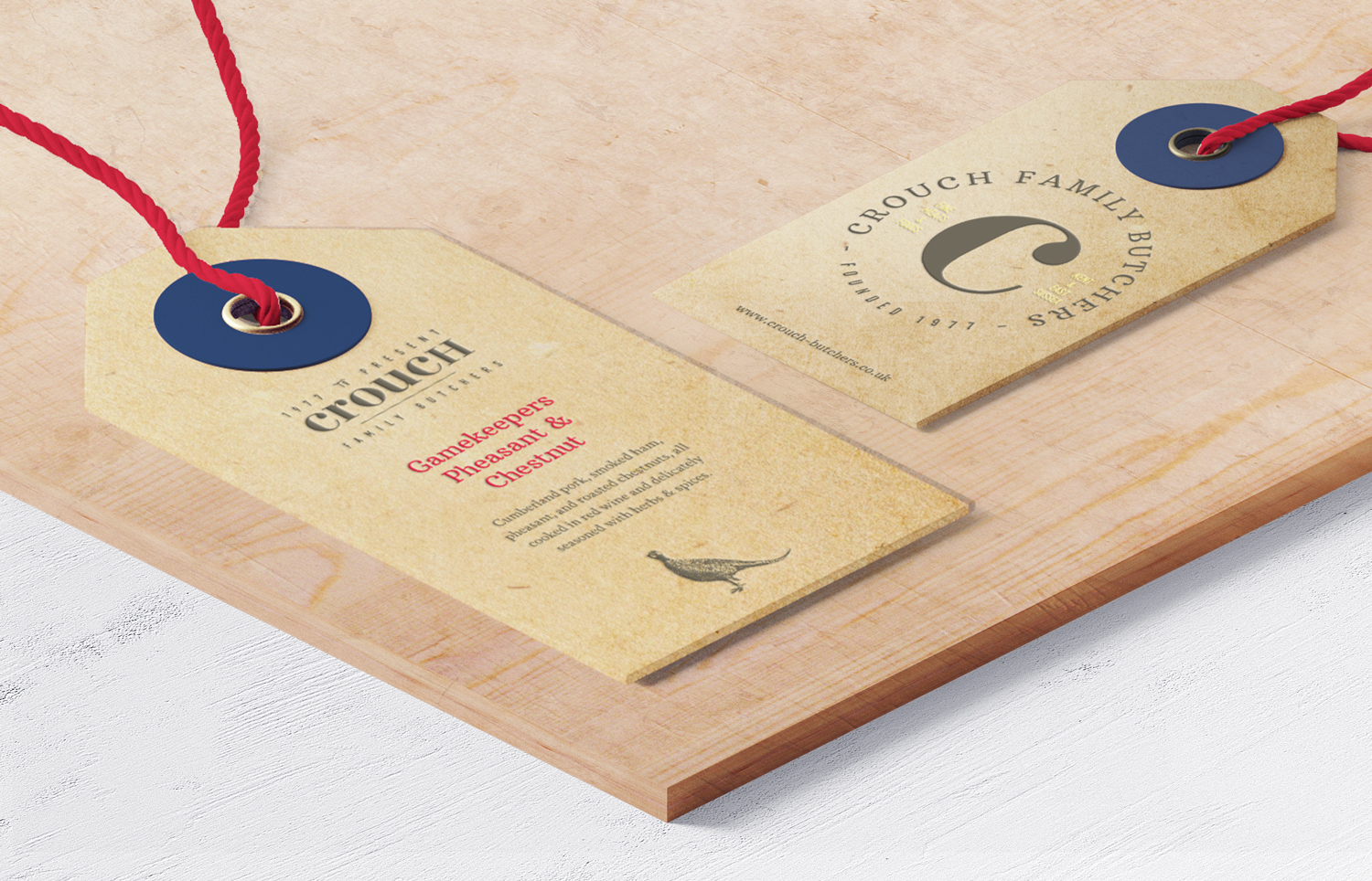 Crouch independent family butcher Kent, logo design and branding by Ditto Creative, branding agency Kent