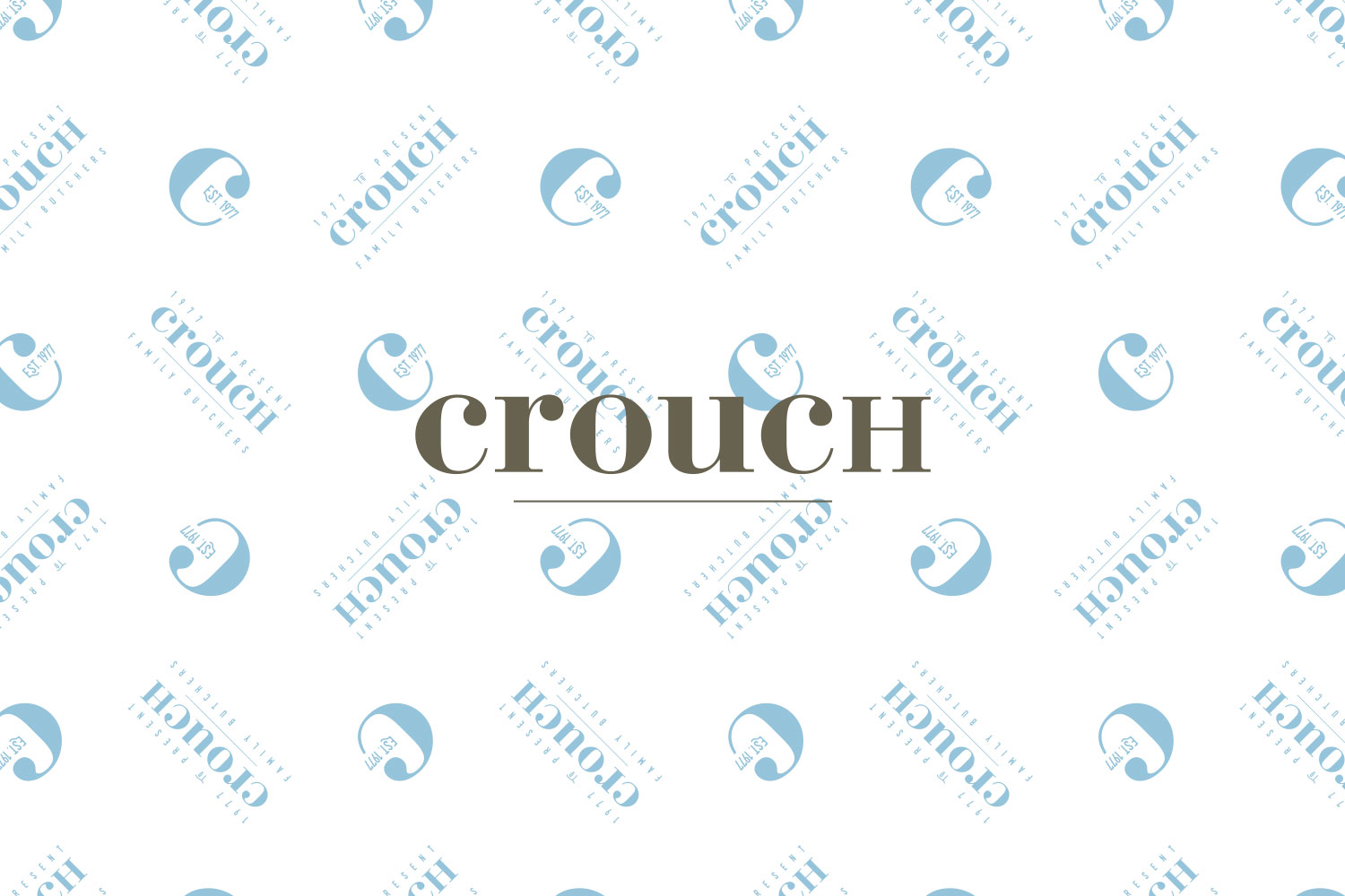 Crouch independent family butcher Kent, logo design and branding by Ditto Creative, branding agency Kent