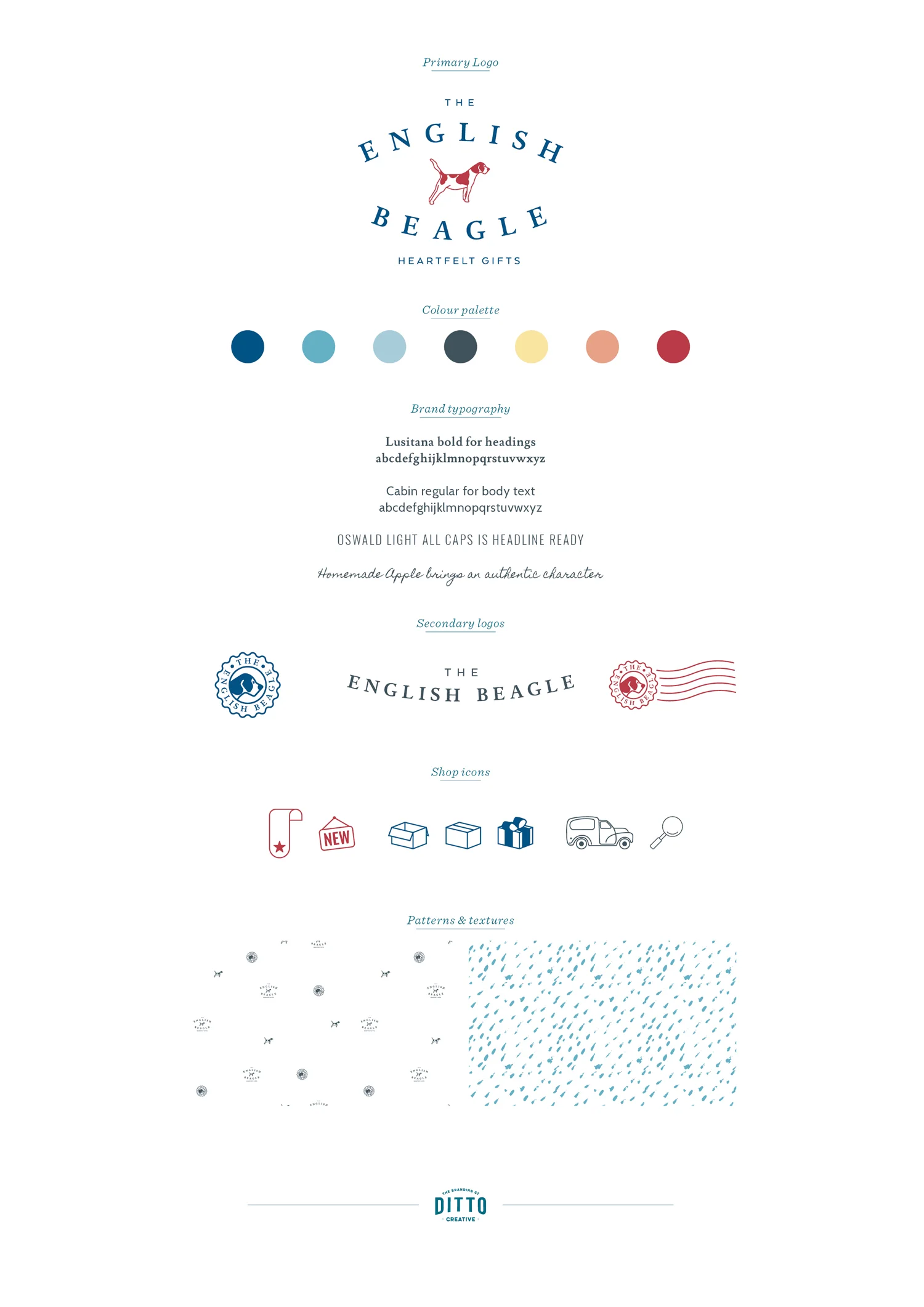 The English Beagle branding and logo design by Ditto Creative, boutique branding agency in Kent