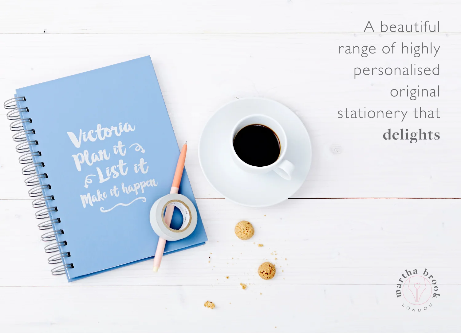 Martha Brook London, logo design and brand styling by Ditto Creative, boutique branding agency, Kent