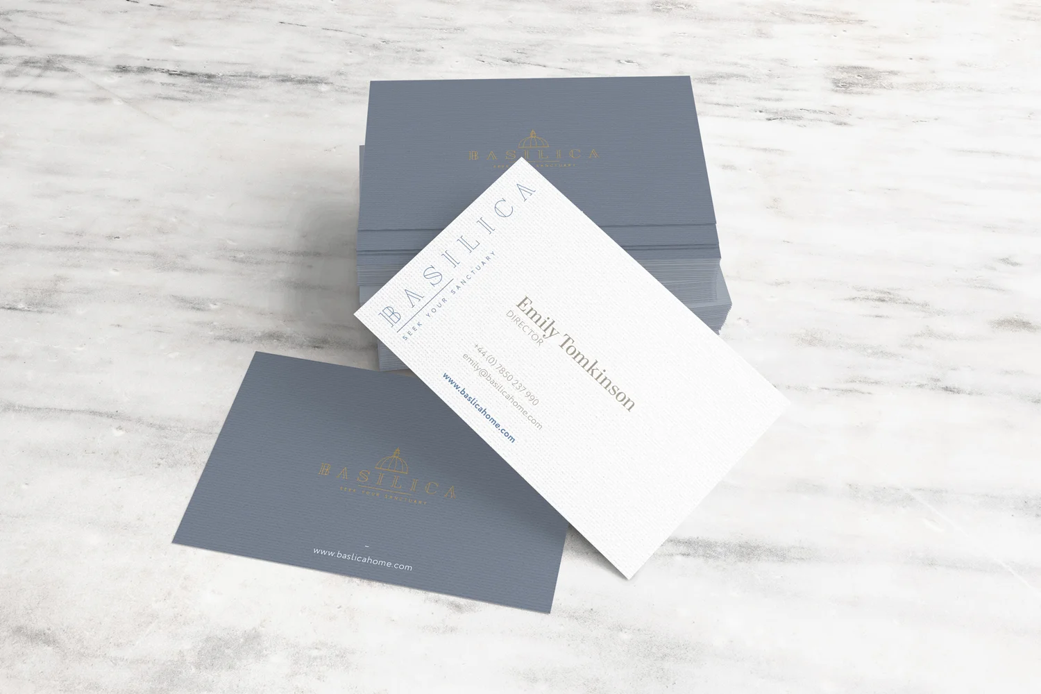 Basilica home improvements, logo design and brand identity by Ditto Creative, boutique branding agency kent