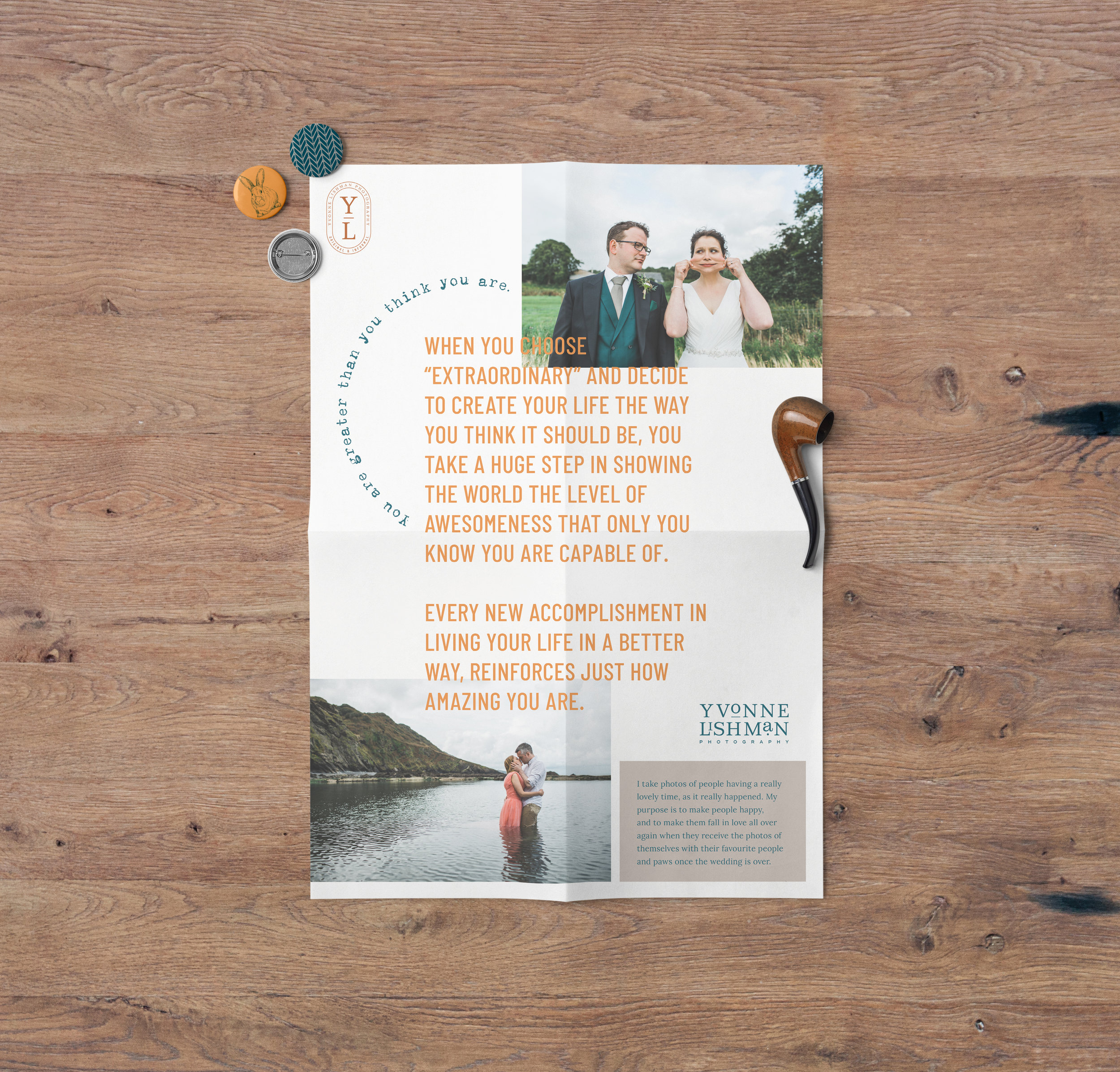 Yvonne Lishman Photography, brand identity and logo design by Ditto Creative, branding agency Kent