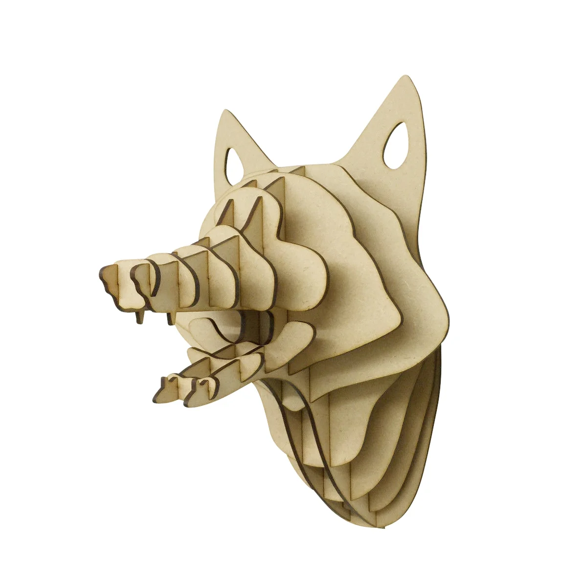 Wooden Fox Sculpture Nursery Decoration