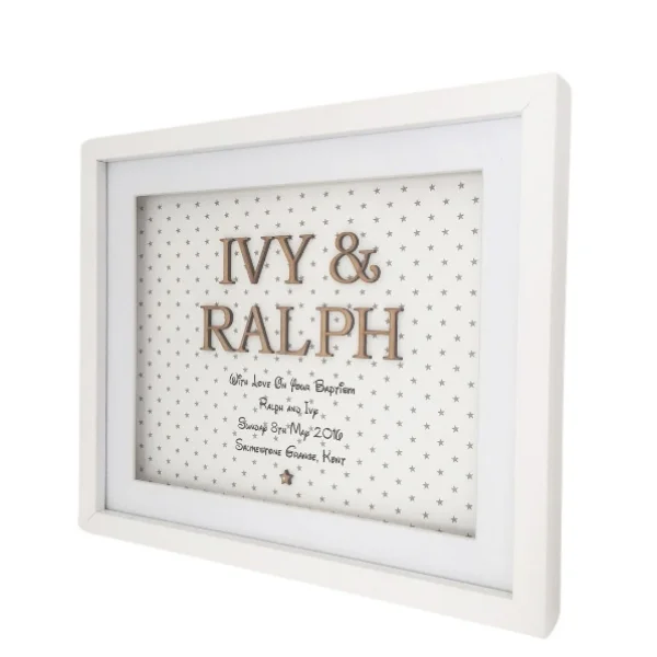 Bespoke Word Art Frames For Baptisms