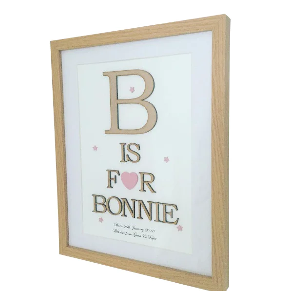 Baby Girl New Born Gift Framed