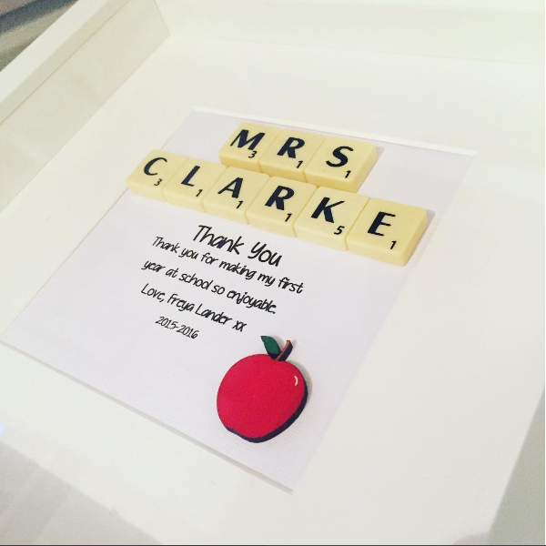 Scrabble Art For Teacher Gifts