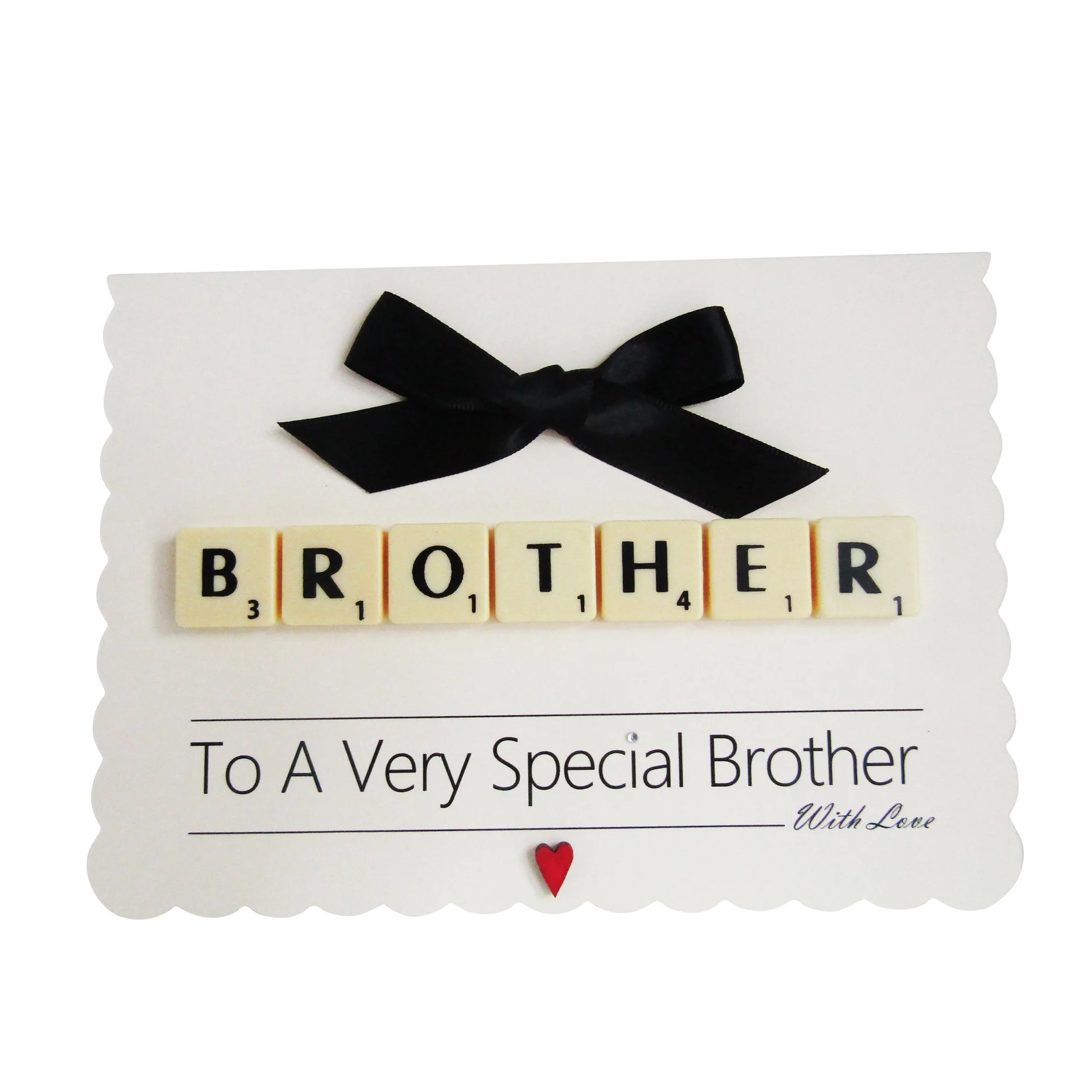 Handmade Brother Scrabble Birthday Card