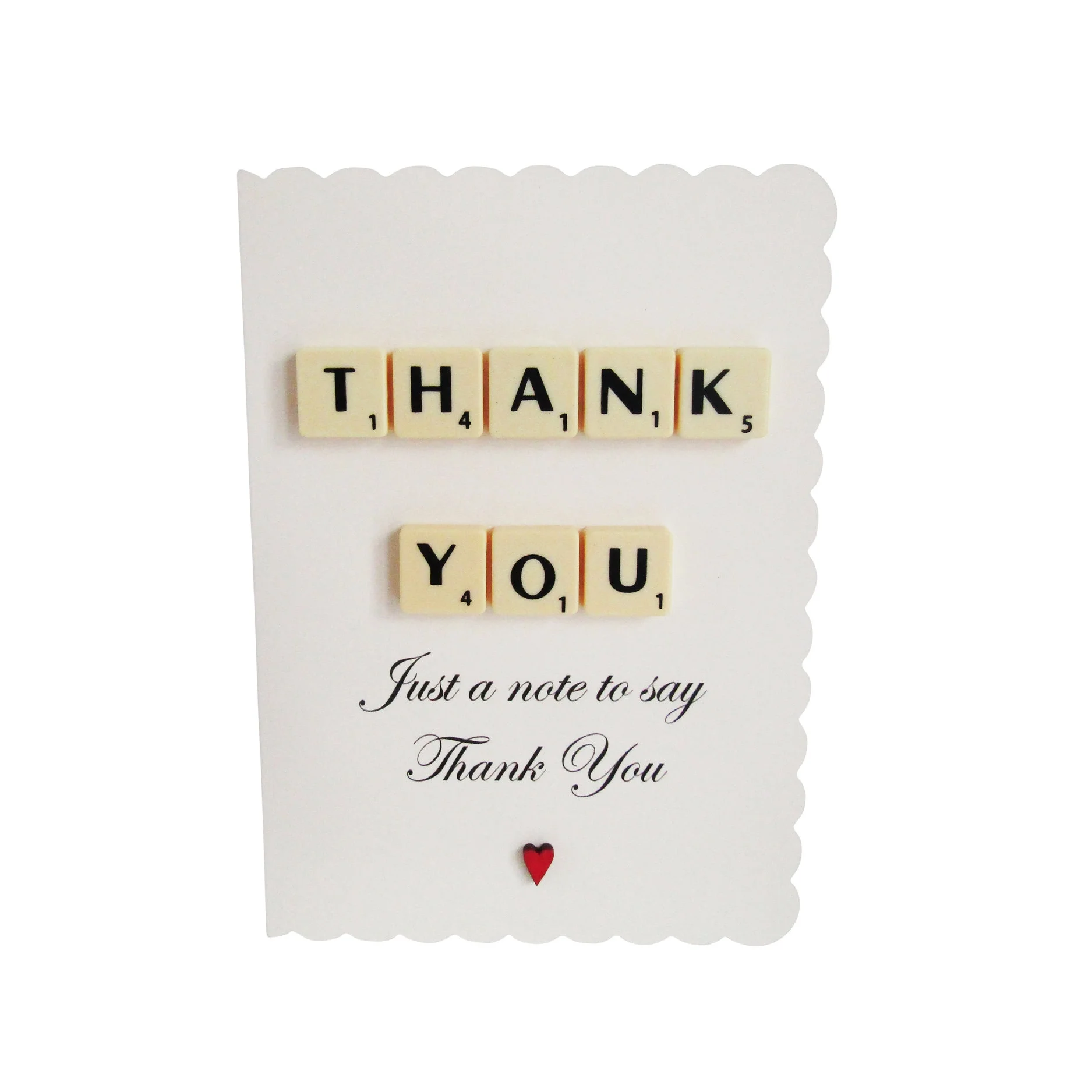 Personalised Thank You Scrabble Card