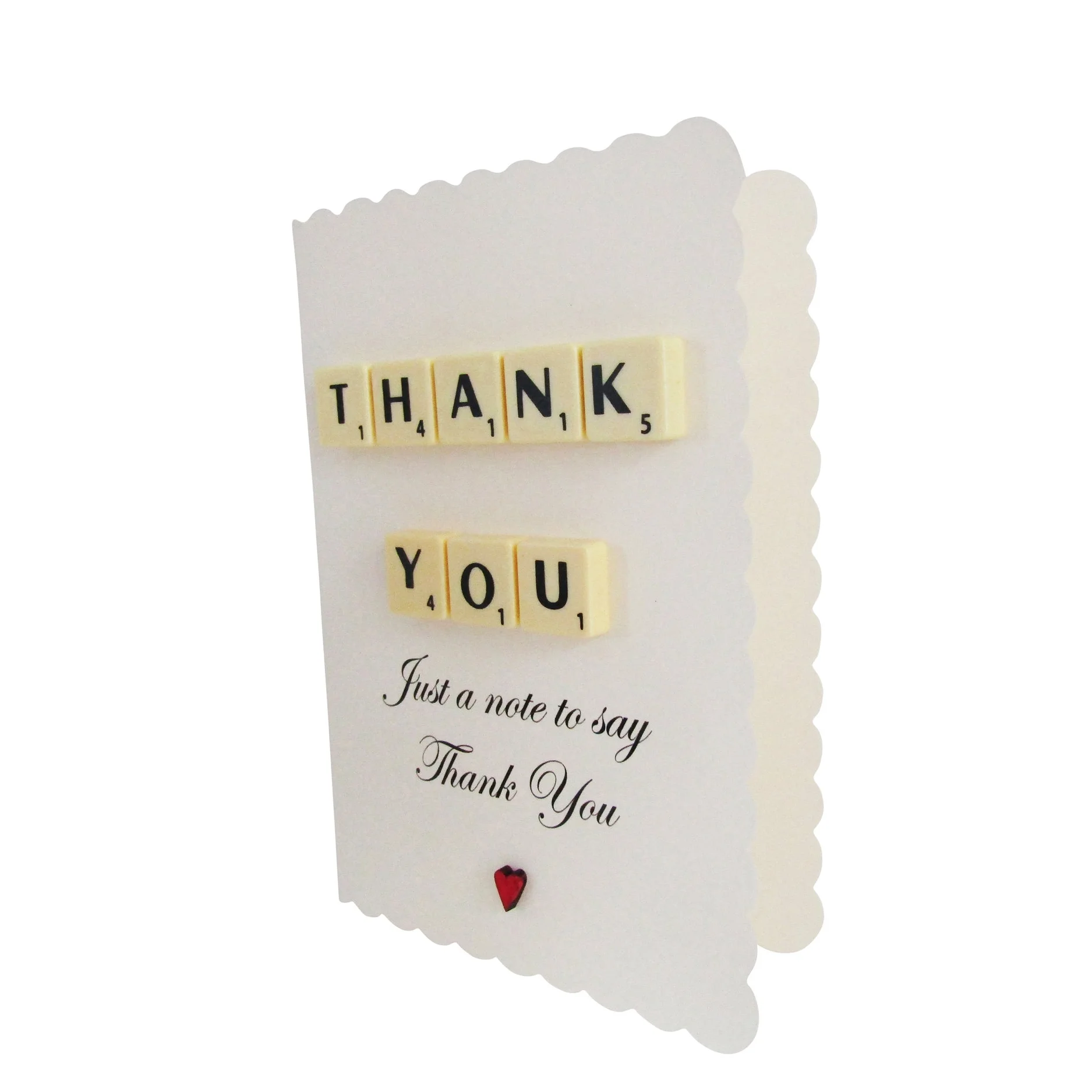 Handmade Thank You Scrabble Letter Card