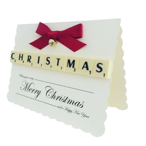 Merry Christmas Scrabble Handmade Card