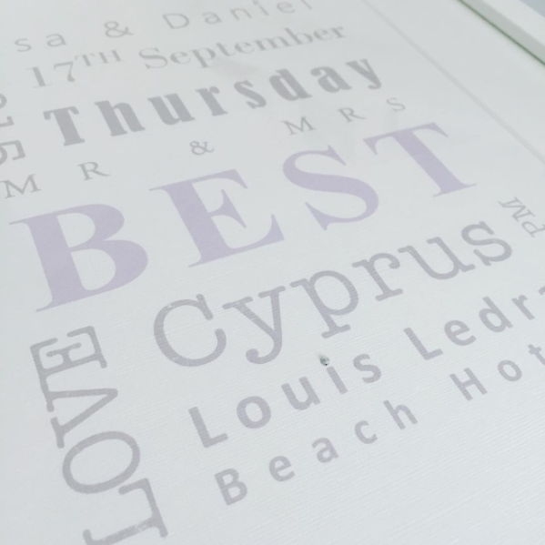 Handmade Wedding Framed Gift Ideas